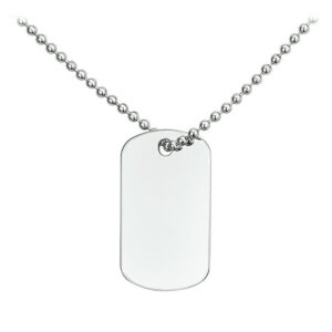 Ketting met dogtag zilver