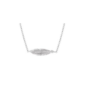 Zilveren ketting met veer