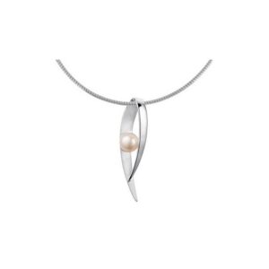 Omegaketting met hanger zoetwaterparel