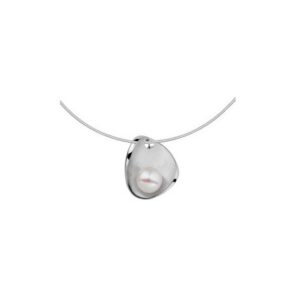Omegaketting met hanger zoetwaterparel
