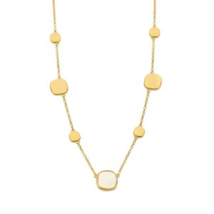 Goldplated ketting met parelmoer