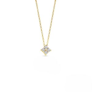 Ketting in goldplated zilver bezet met zirconia